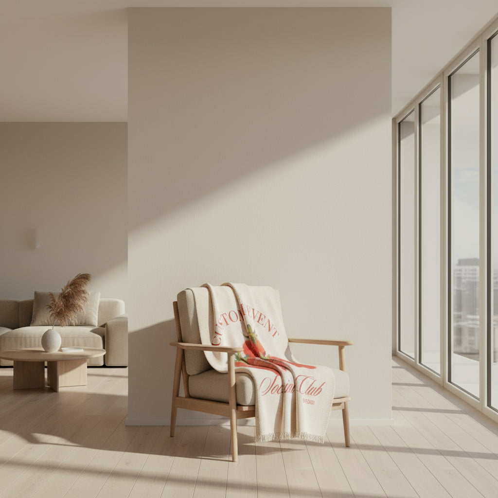 Minky Blanket - Personalized Strawberry City Event Holiday Gift, Custom Name, Soft Throw, Cozy Bedding, Unique Present