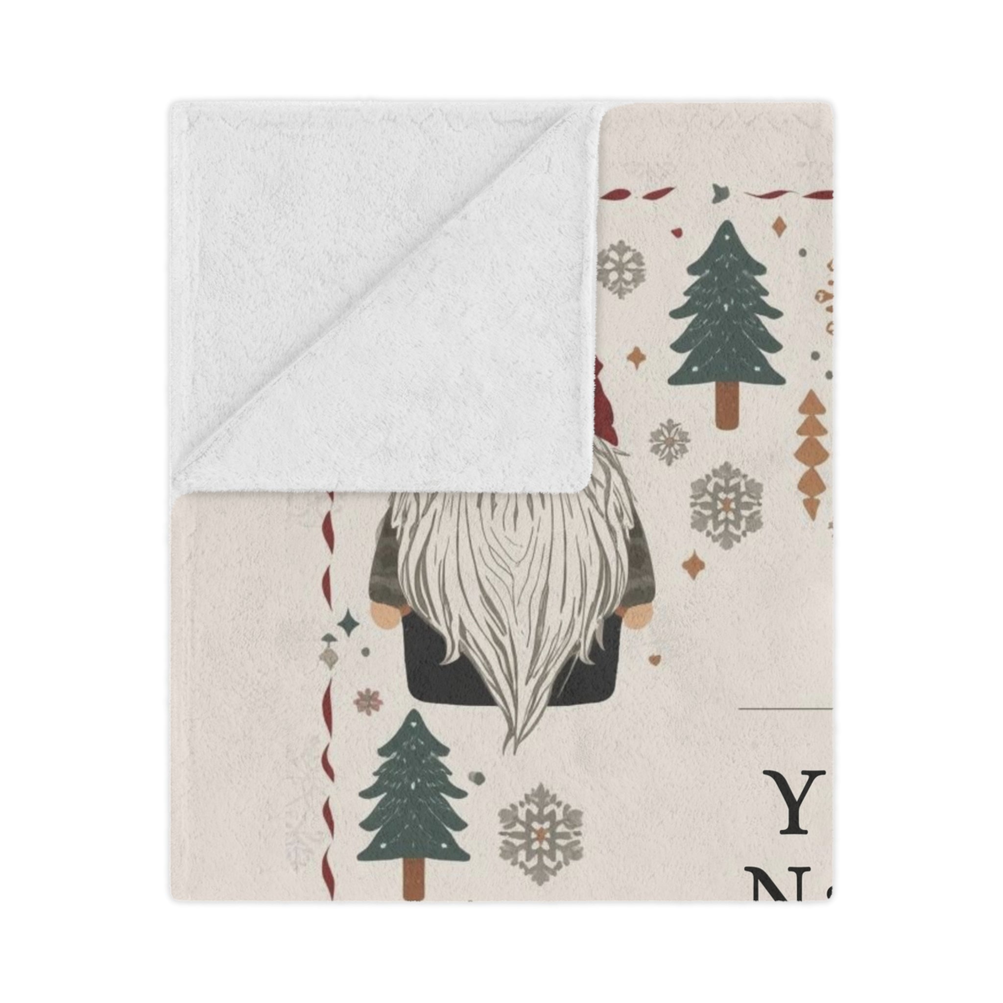 Custom Minky Blanket - Cute Scandinavian Christmas Gnomes