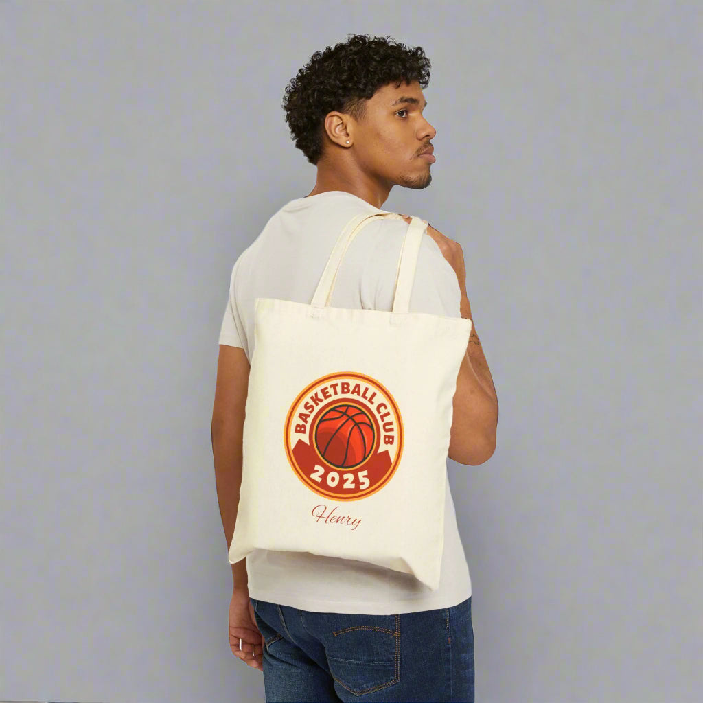 Personalized Basketball Team Coach Gift Cotton Canvas Tote Bag, Baseball Players, Sports, Baseball Teams, Coaches, Custom Name