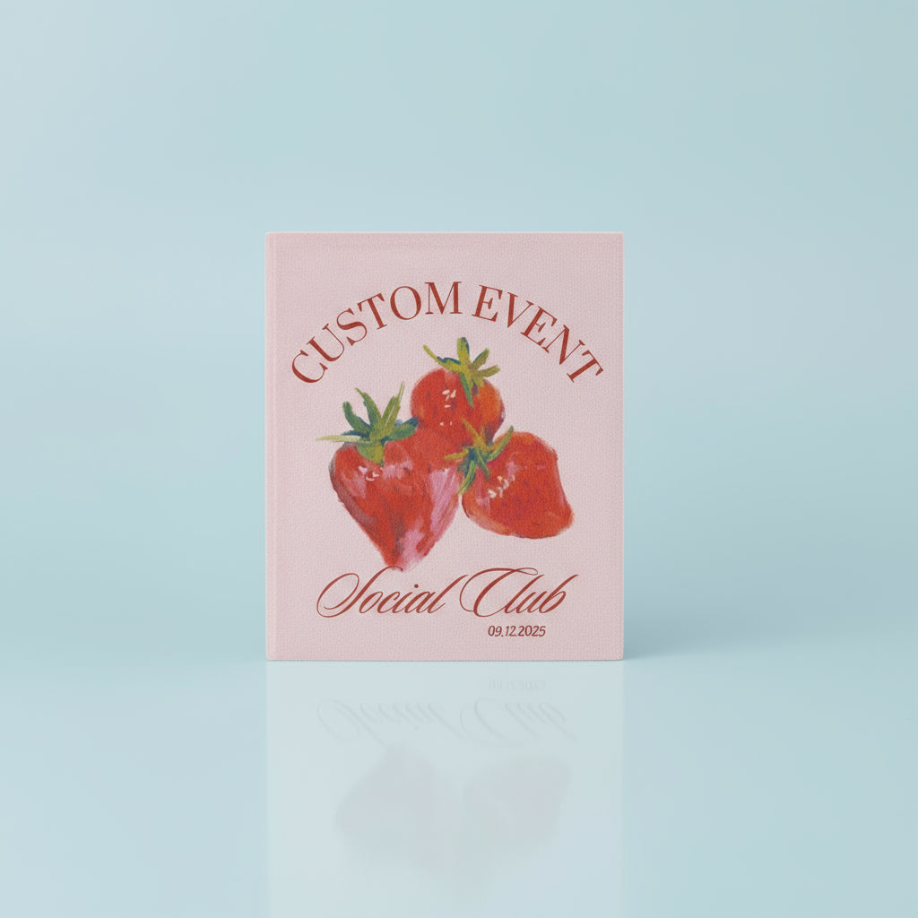 Minky Blanket - Personalized Strawberry City Event Holiday Gift, Custom Name, Soft Throw, Cozy Bedding, Unique Present