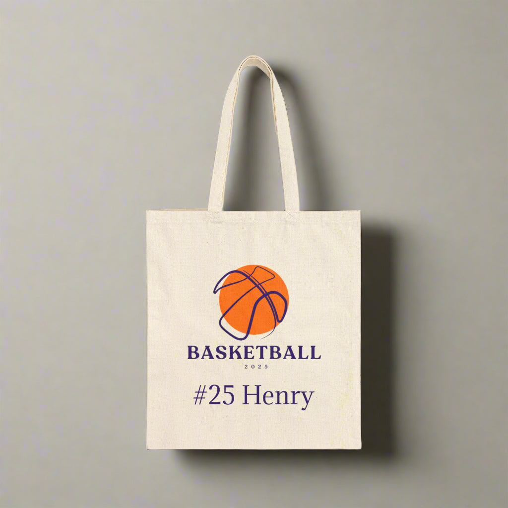 Personalized Basketball Team Coach Gift Cotton Canvas Tote Bag, Baseball Players, Sports, Baseball Teams, Coaches, Custom Name