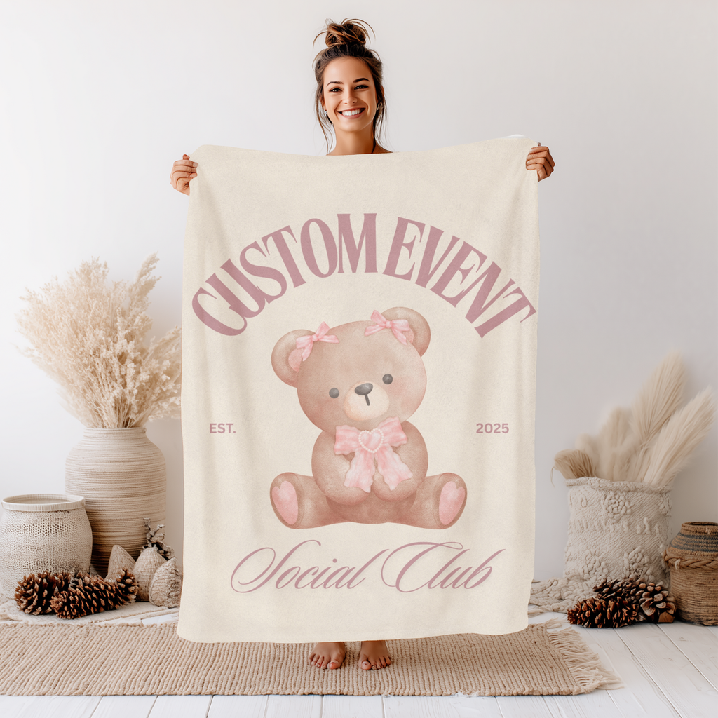 Personalized Minky Blanket - Custom Name Event City Soft Blanket, Gift Idea, Home Decor, Keepsake, Birthday Present, Throw Blanket