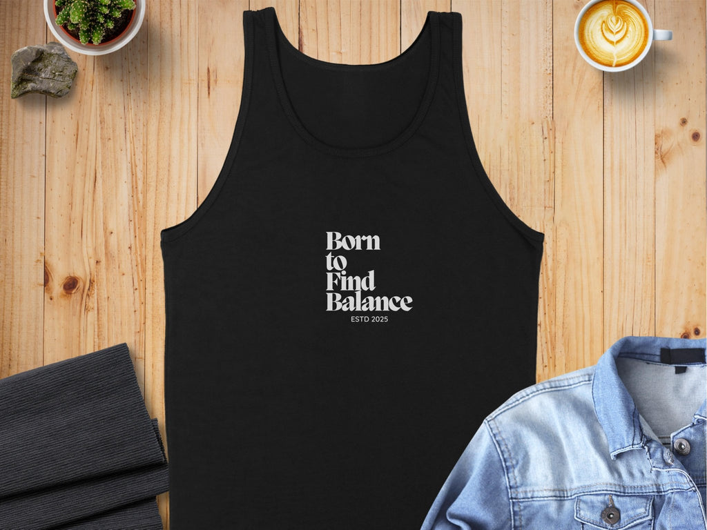Born to Find Balance ESTD 2025 Graphic Tank Tops - Vicky Garden