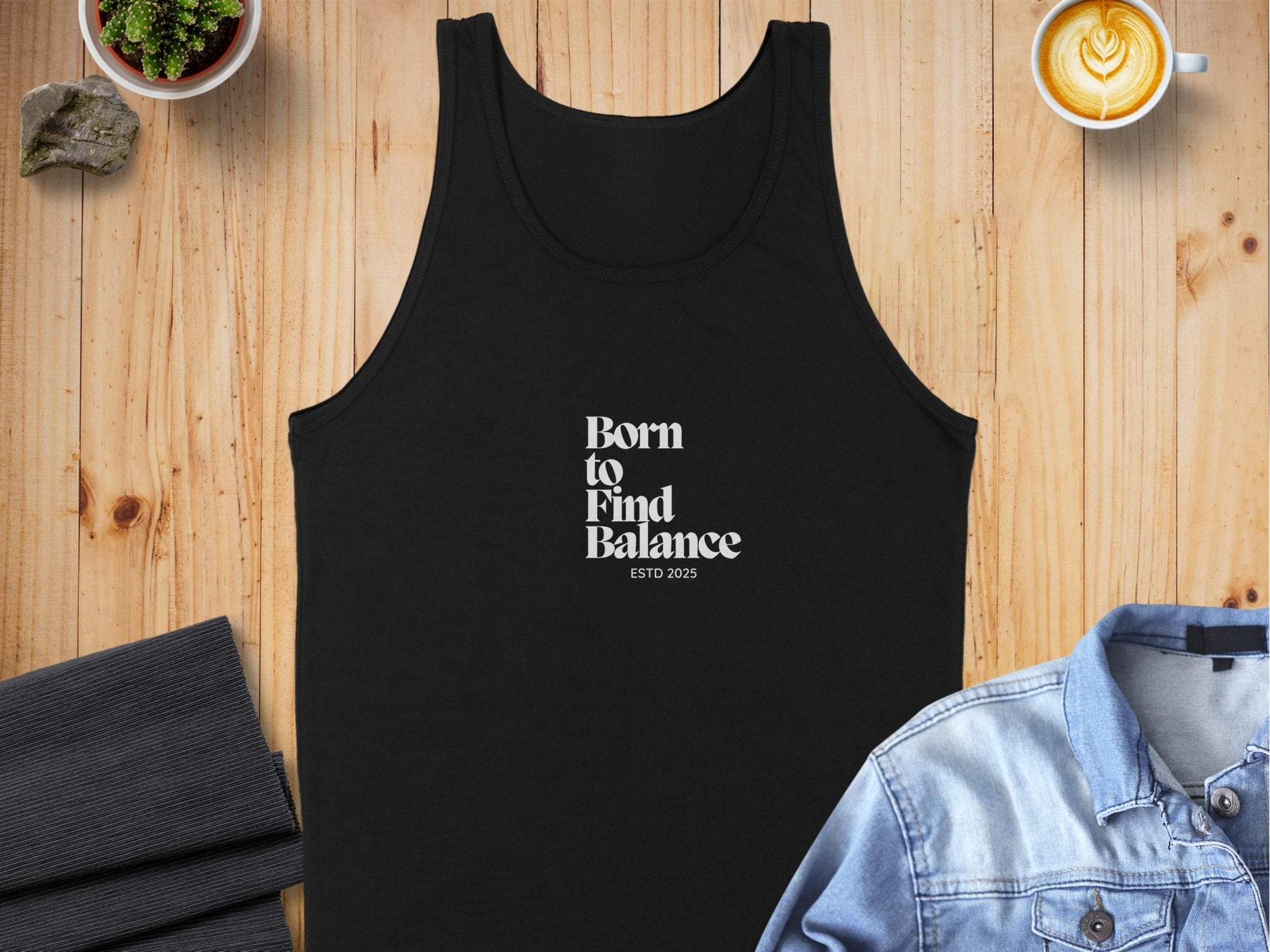 Born to Find Balance ESTD 2025 Graphic Tank Tops - Vicky Garden