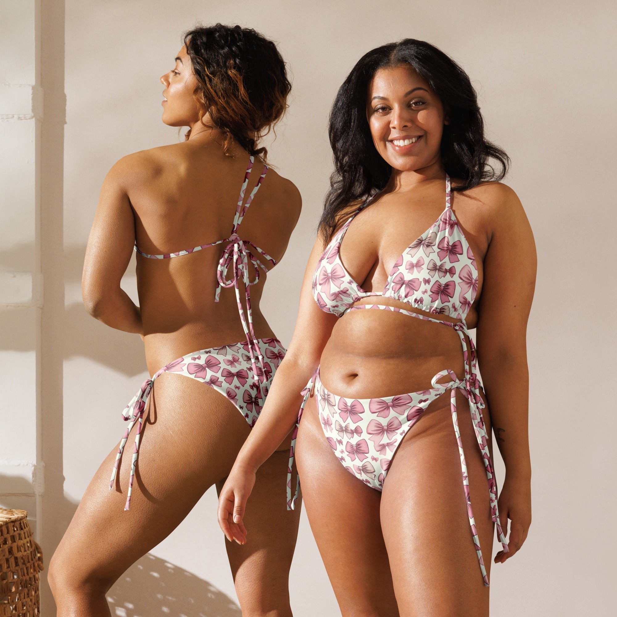 Butterfly Pattern - All - over print recycled string bikini - Vicky Garden