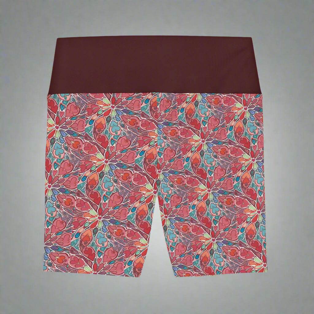 Feminine Floral Workout Shorts | Perfect for Yoga, Running, Fitness, Summer Exercise, and Active Lifestyle gift for her. - Vicky Garden