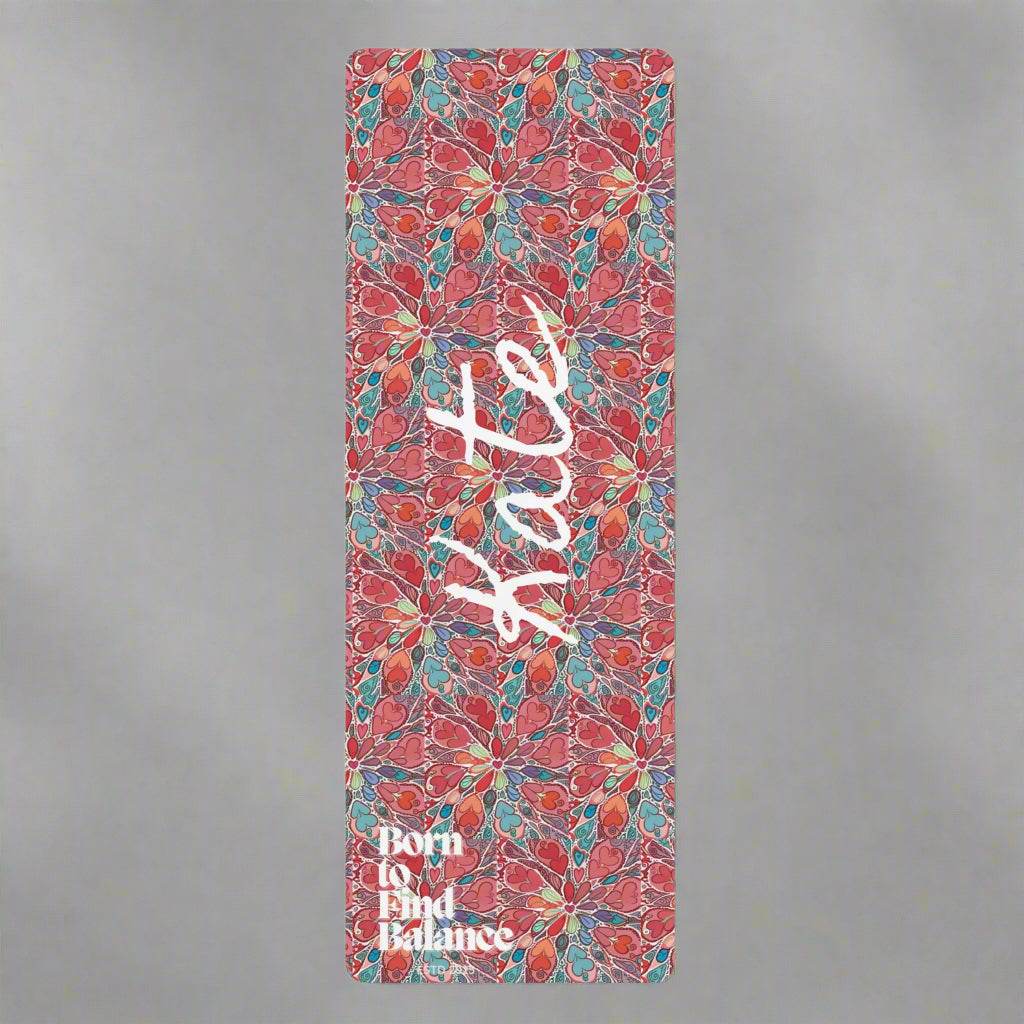 Floral Yoga Pilates Mat Customize Personalization with name - Vicky Garden