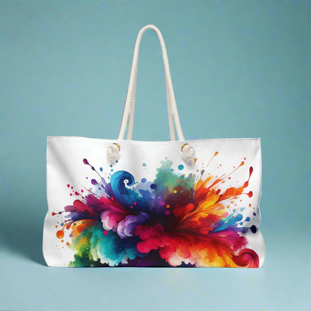 Leopard Print Weekender Bag - Custom Name Gift Idea for Beach Weekend Getaways, Animal Print Tote, Cool Travel Bag, Personalized Duffel, - Vicky Garden