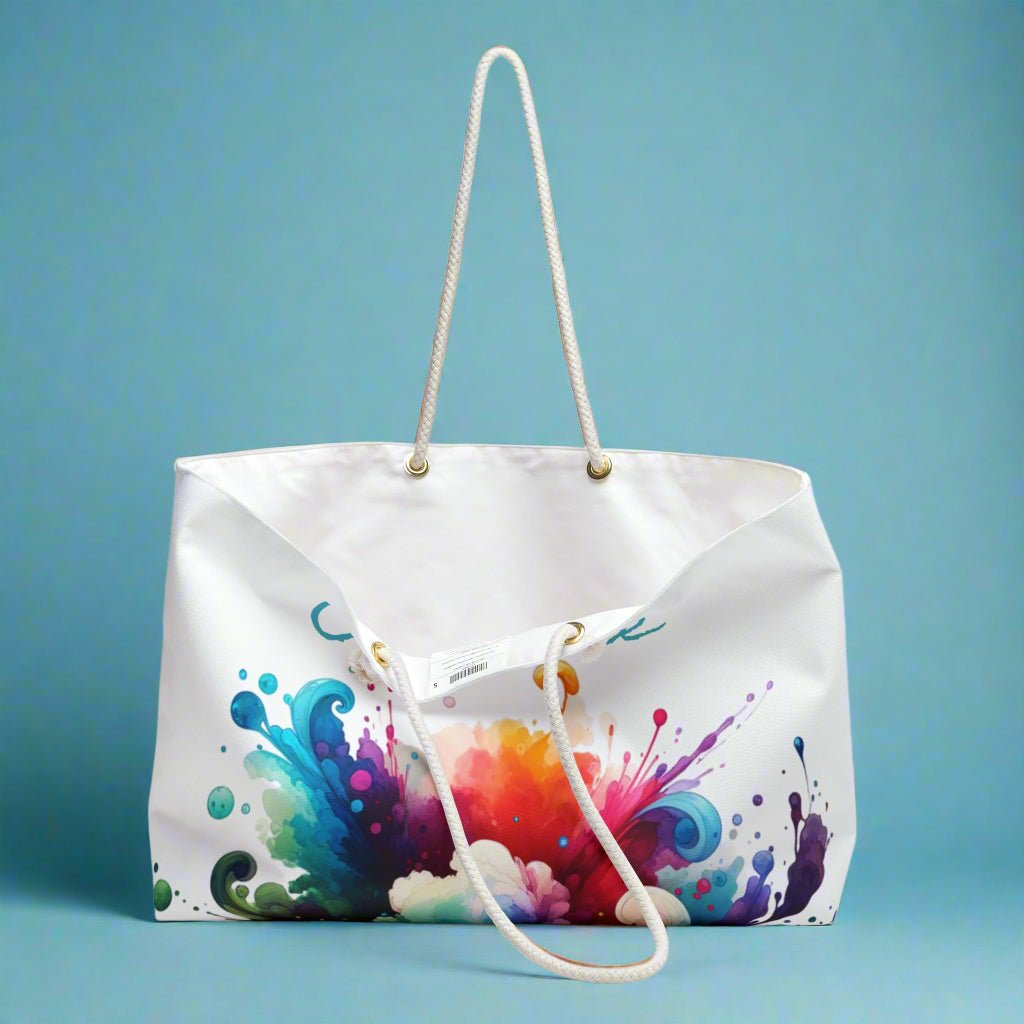 Leopard Print Weekender Bag - Custom Name Gift Idea for Beach Weekend Getaways, Animal Print Tote, Cool Travel Bag, Personalized Duffel, - Vicky Garden