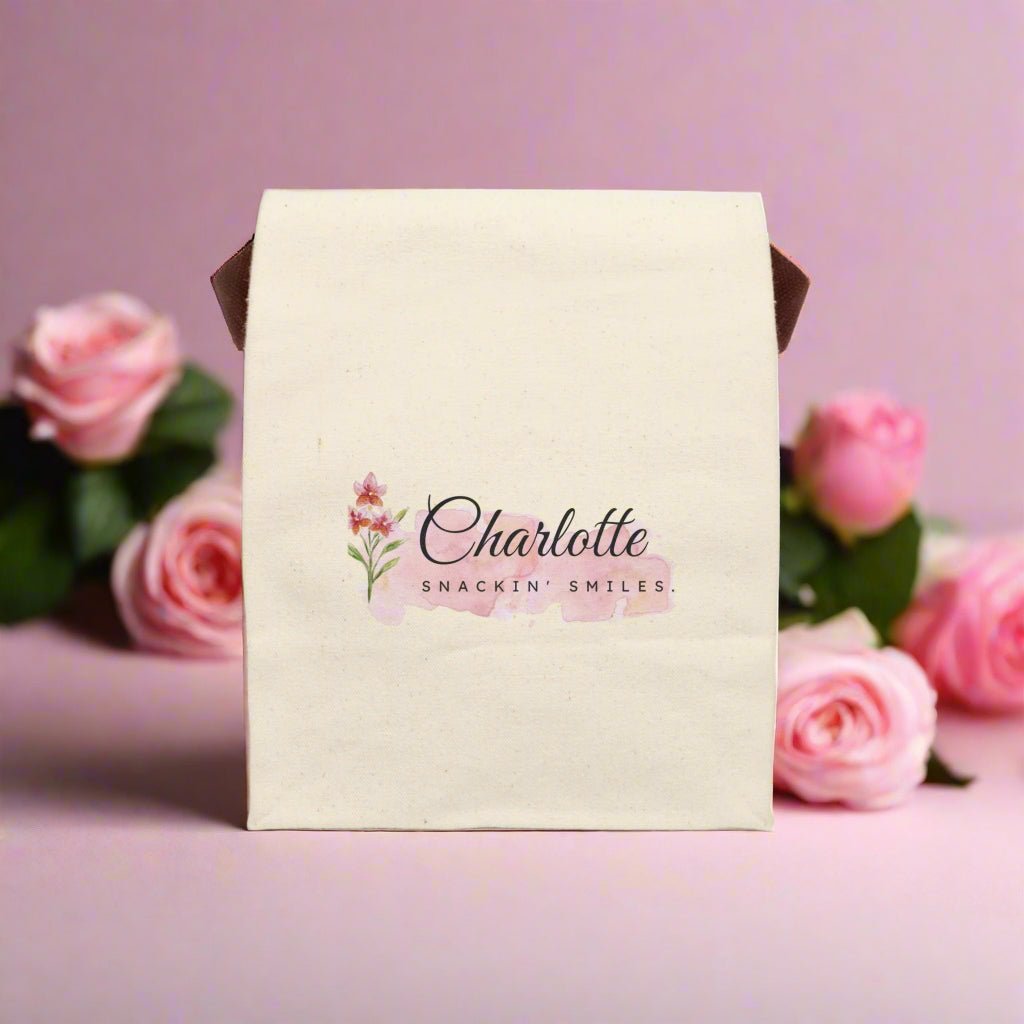 Lunch Bag, Personalized Name, Kids Lunch, Reusable Lunch Bag - Vicky Garden