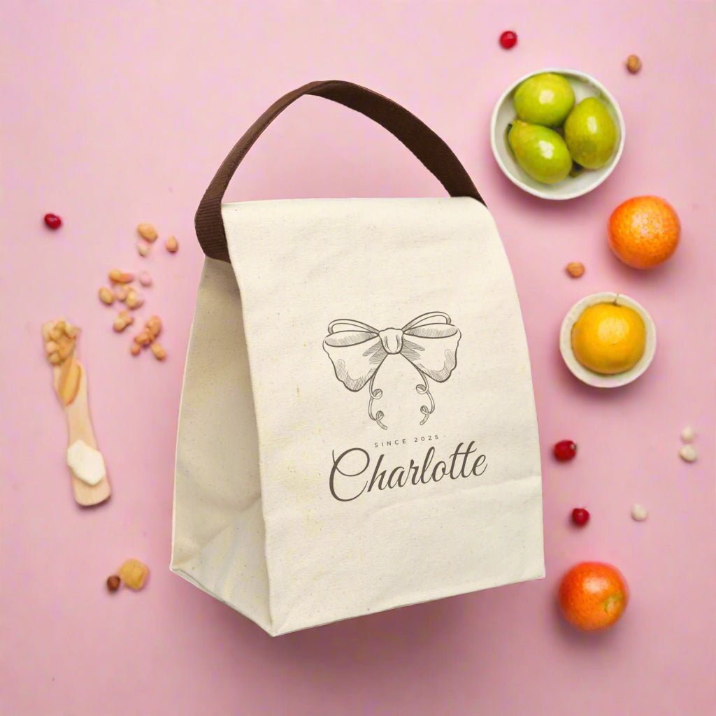 Lunch Bag, Personalized Name, Kids Lunch, Reusable Lunch Bag, - Vicky Garden