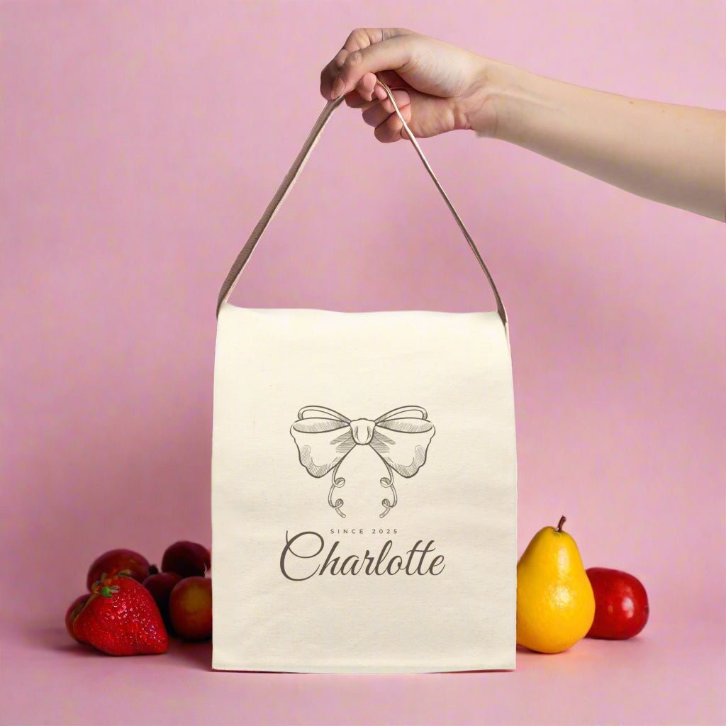 Lunch Bag, Personalized Name, Kids Lunch, Reusable Lunch Bag, - Vicky Garden