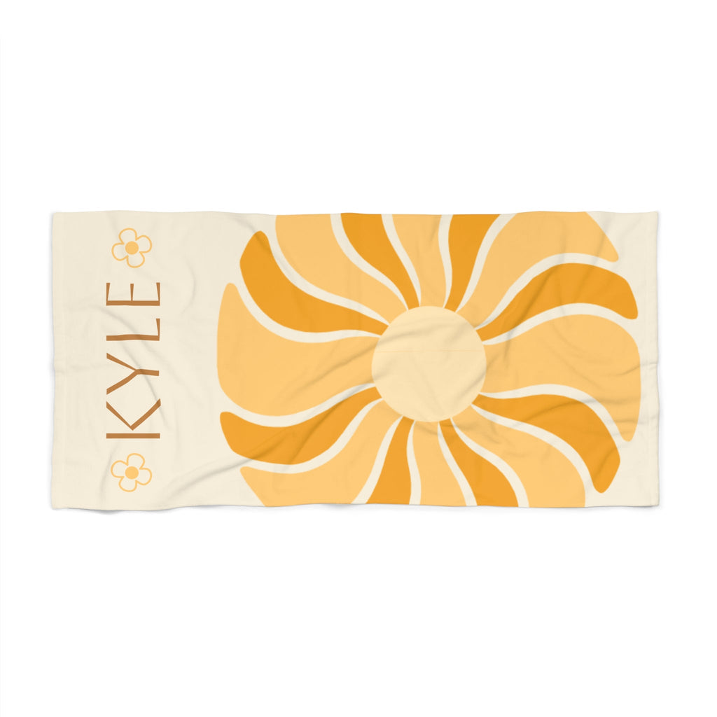 Personalized Beach Towel, Summer Gift - Custom Name Option, Vacation Towel, Pool Accessory, Beach Blanket, Tropical Towel - Vicky Garden