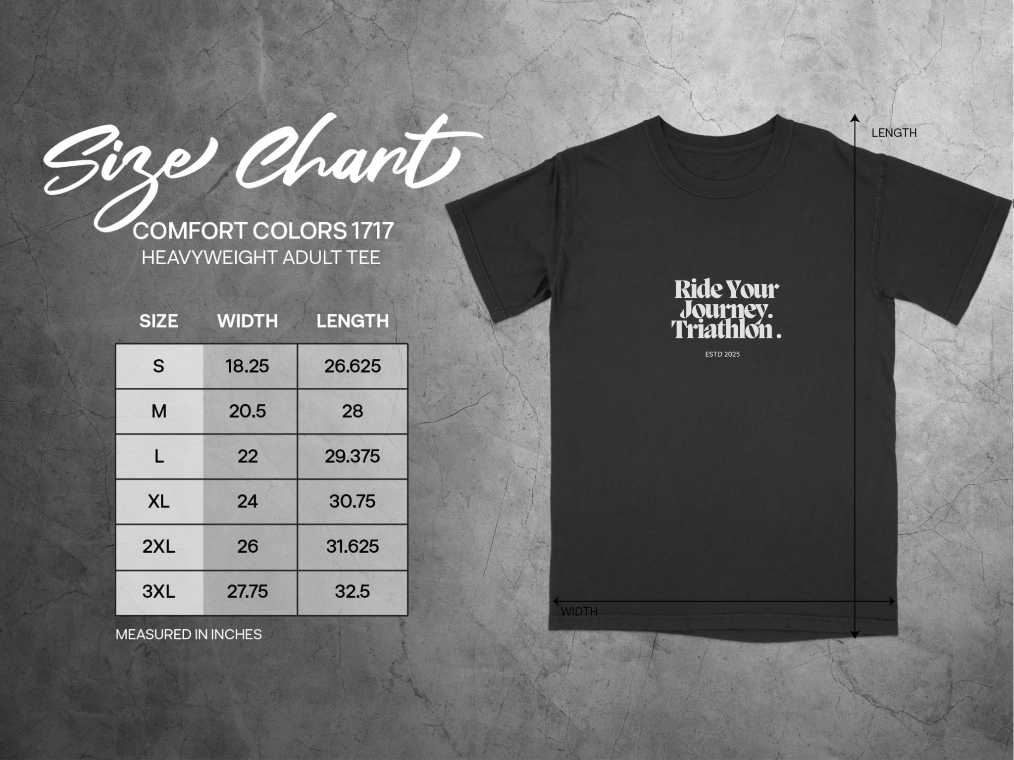 Ride Your Journey Triathlon ESTD 2025 T-Shirts - Vicky Garden