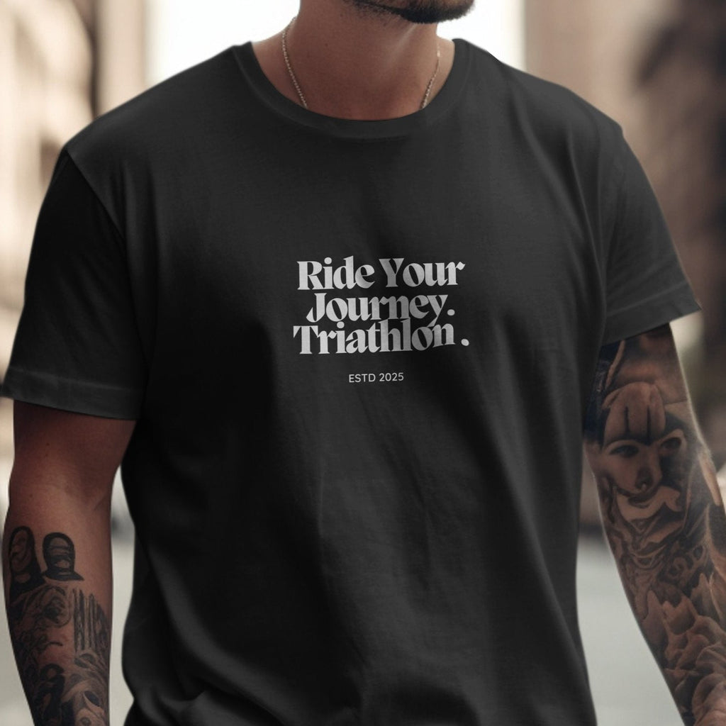 Ride Your Journey Triathlon ESTD 2025 T-Shirts - Vicky Garden