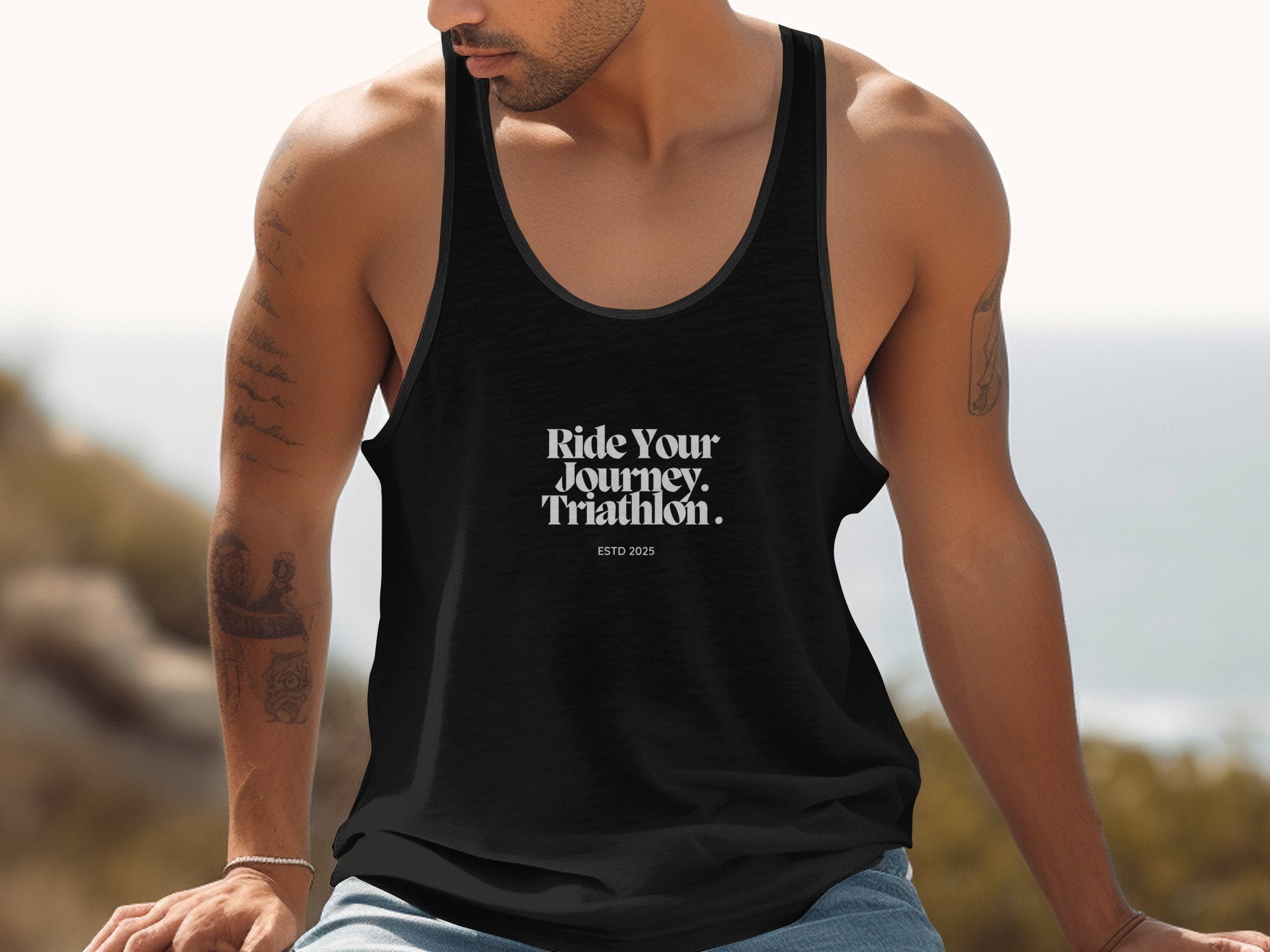 Ride Your Journey Triathlon ESTD 2025 Tank Tops - Vicky Garden