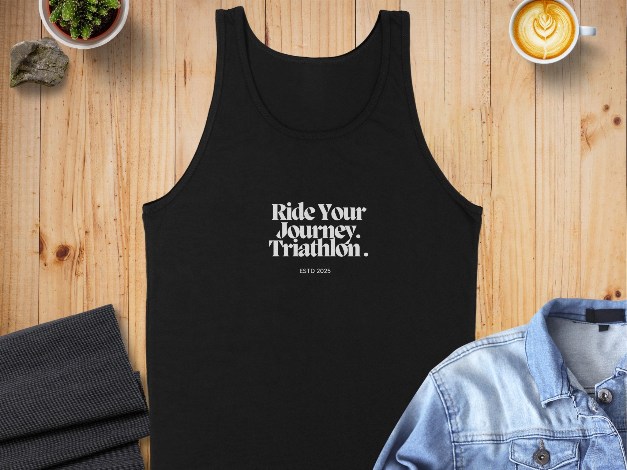 Ride Your Journey Triathlon ESTD 2025 Tank Tops - Vicky Garden