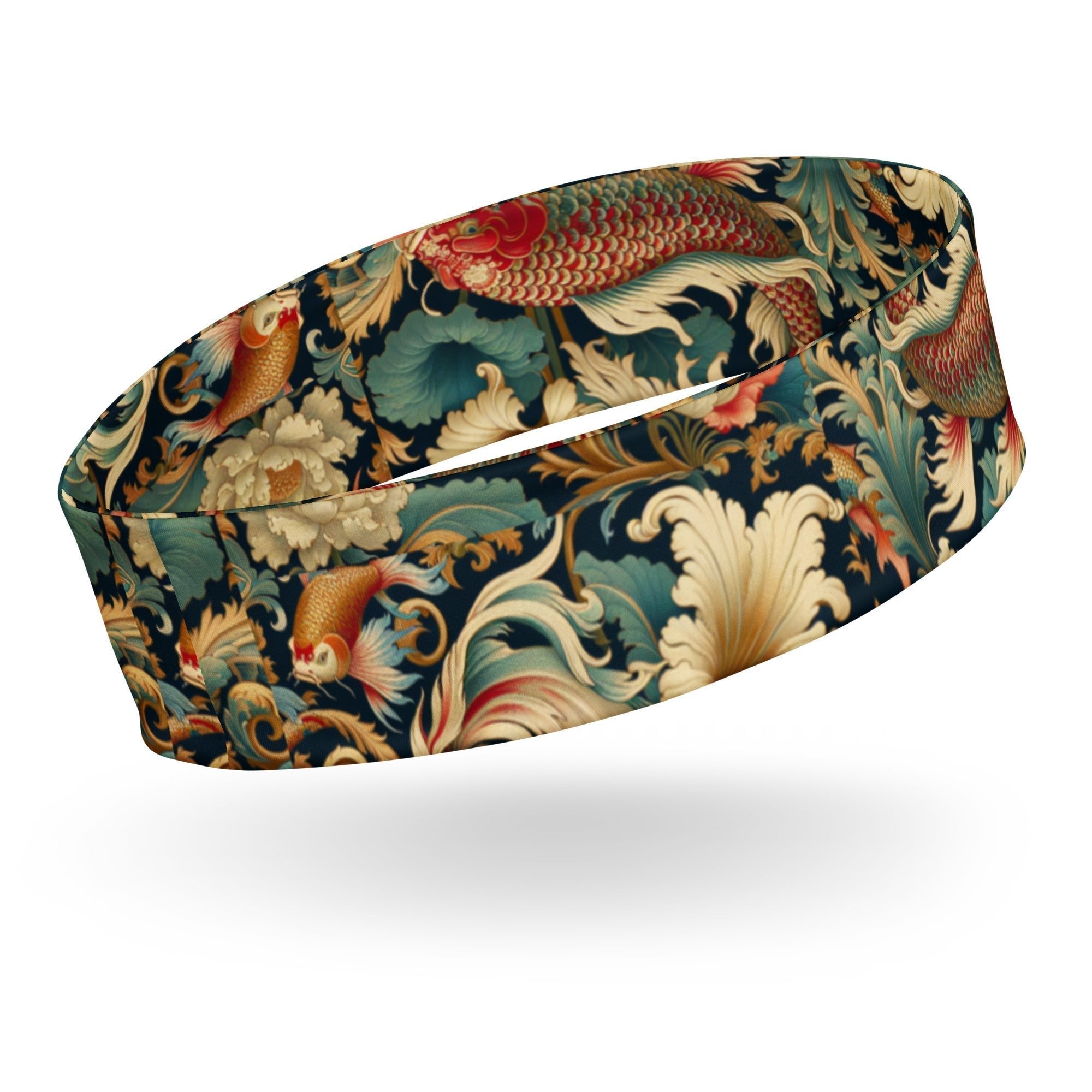 Soft Stretchy Headband for Comfort and Style - Workout Essential Swimming Koi Pattern Yoga - Vicky Garden