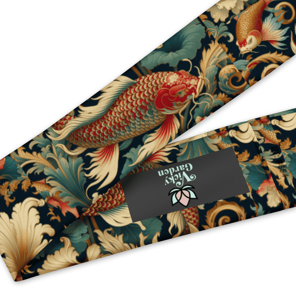 Soft Stretchy Headband for Comfort and Style - Workout Essential Swimming Koi Pattern Yoga - Vicky Garden