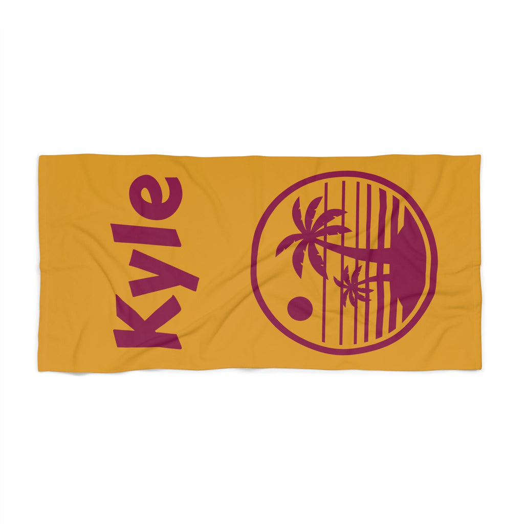 Sun Summer Beach Towel - Customizable Gift for Beach Lovers, Personalized Vacation Towel, Tropical Poolside Accessory, Holiday Towel Set - Vicky Garden