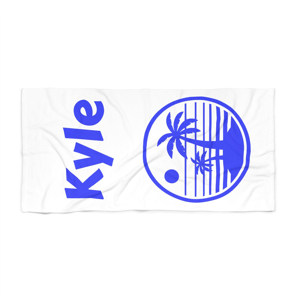 Sun Summer Beach Towel - Customizable Gift for Beach Lovers, Personalized Vacation Towel, Tropical Poolside Accessory, Holiday Towel Set, - Vicky Garden