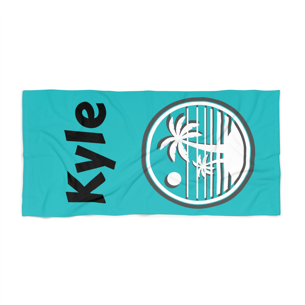 Sun Summer Beach Towel - Customizable Gift for Beach Lovers, Personalized Vacation Towel, Tropical Poolside Accessory, Holiday Towel Set, - Vicky Garden