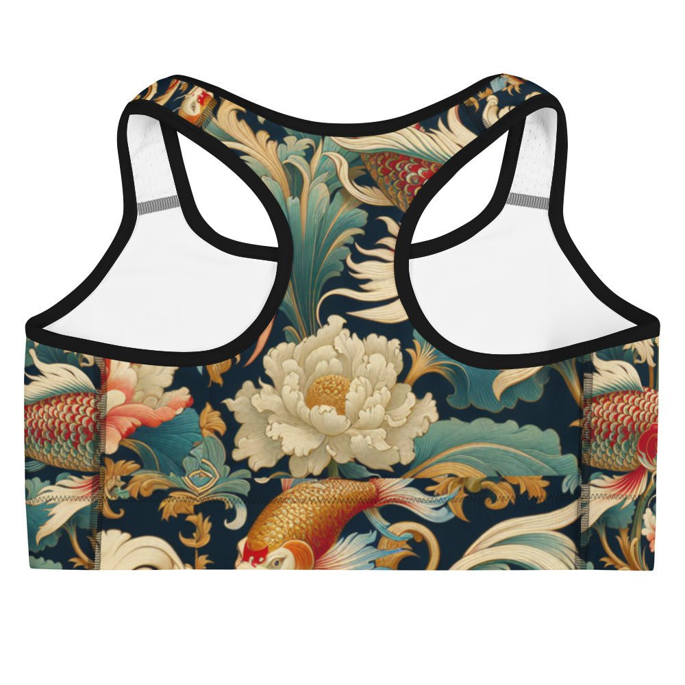 Swimming Koi Pattern Sports bra - Moisture - Wicking & Supportive | Perfect for Workouts - Vicky Garden