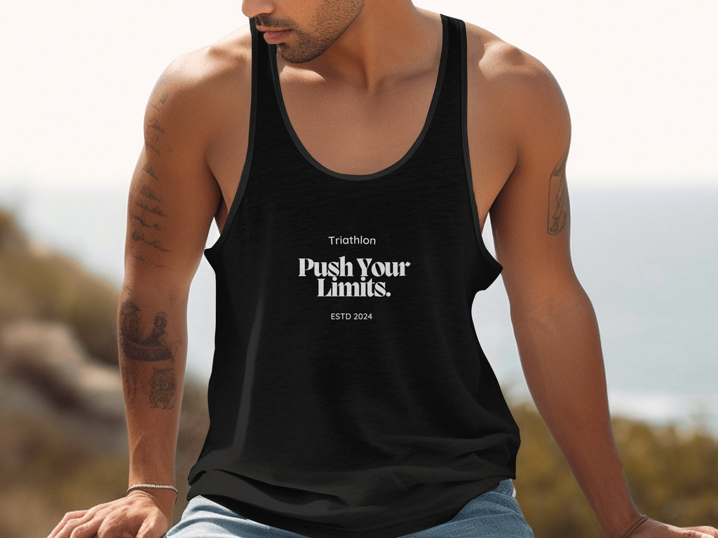 Triathlon Push Your Limits ESTD 2024 Tank Tops - Vicky Garden