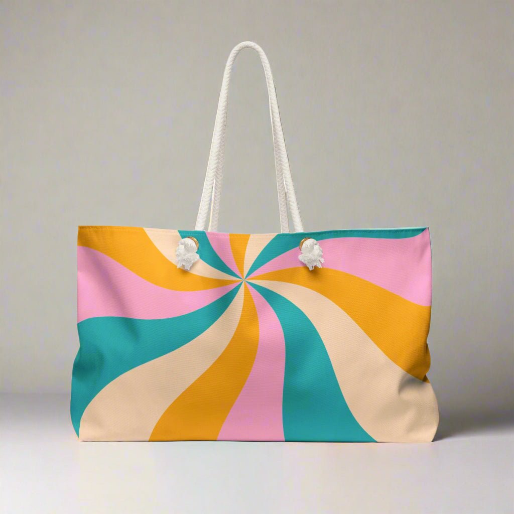 Tropical Weekender Bag, Personalized Travel Tote, Stylish Beach Bag, Customizable Gym Bag, Gifts for Her, Vacation Essential - Vicky Garden