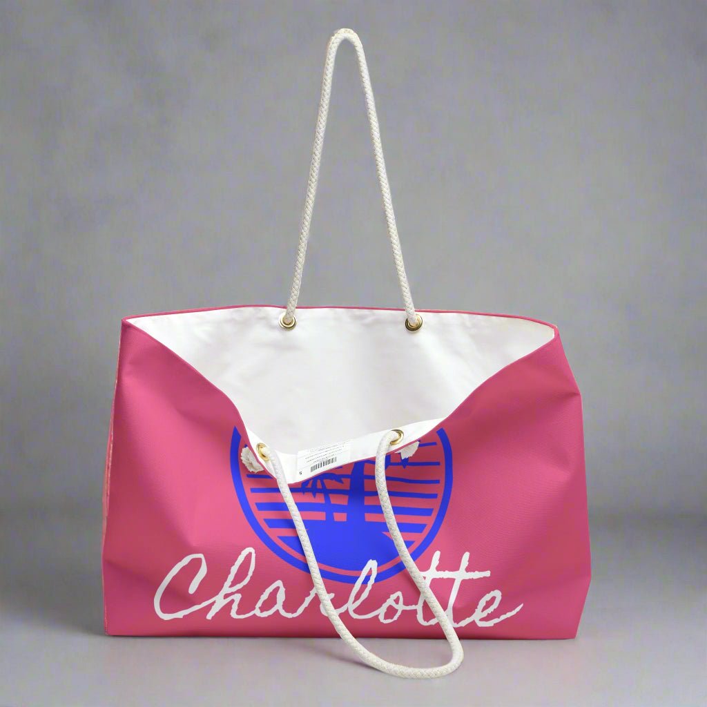 Tropical Weekender Bag, Personalized Travel Tote, Stylish Beach Bag, Customizable Gym Bag, Gifts for Her, Vacation Essential - Vicky Garden