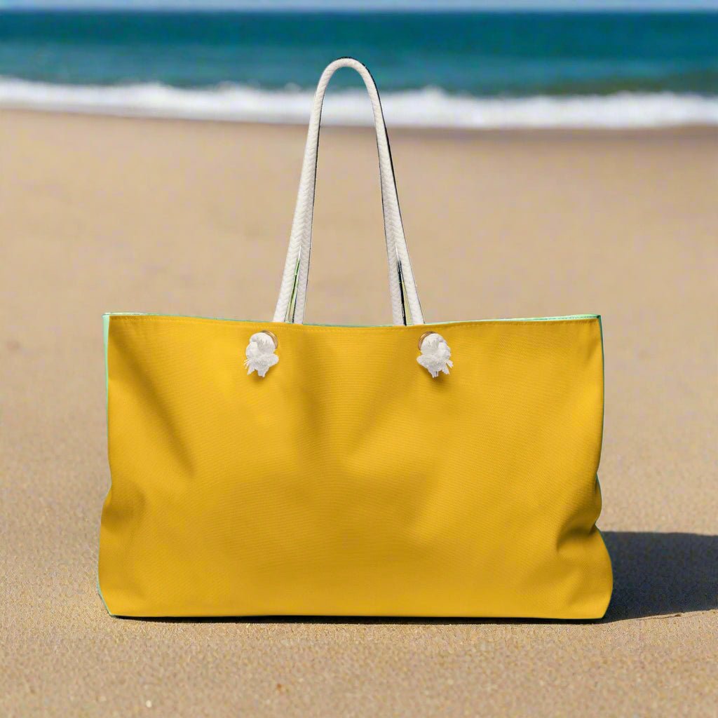 Tropical Weekender Bag, Personalized Travel Tote, Stylish Beach Bag, Customizable Gym Bag, Gifts for Her, Vacation Essential - Vicky Garden