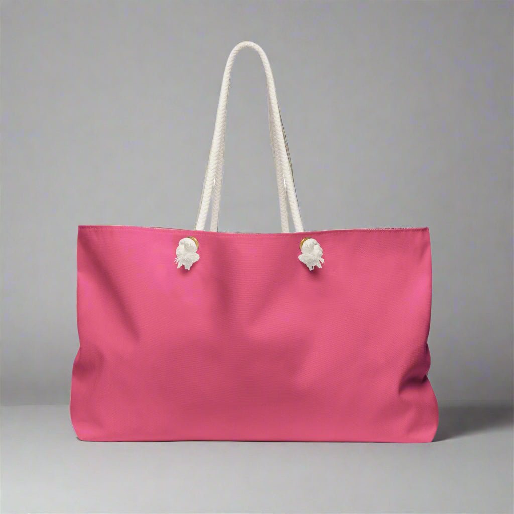 Tropical Weekender Bag, Personalized Travel Tote, Stylish Beach Bag, Customizable Gym Bag, Gifts for Her, Vacation Essential - Vicky Garden