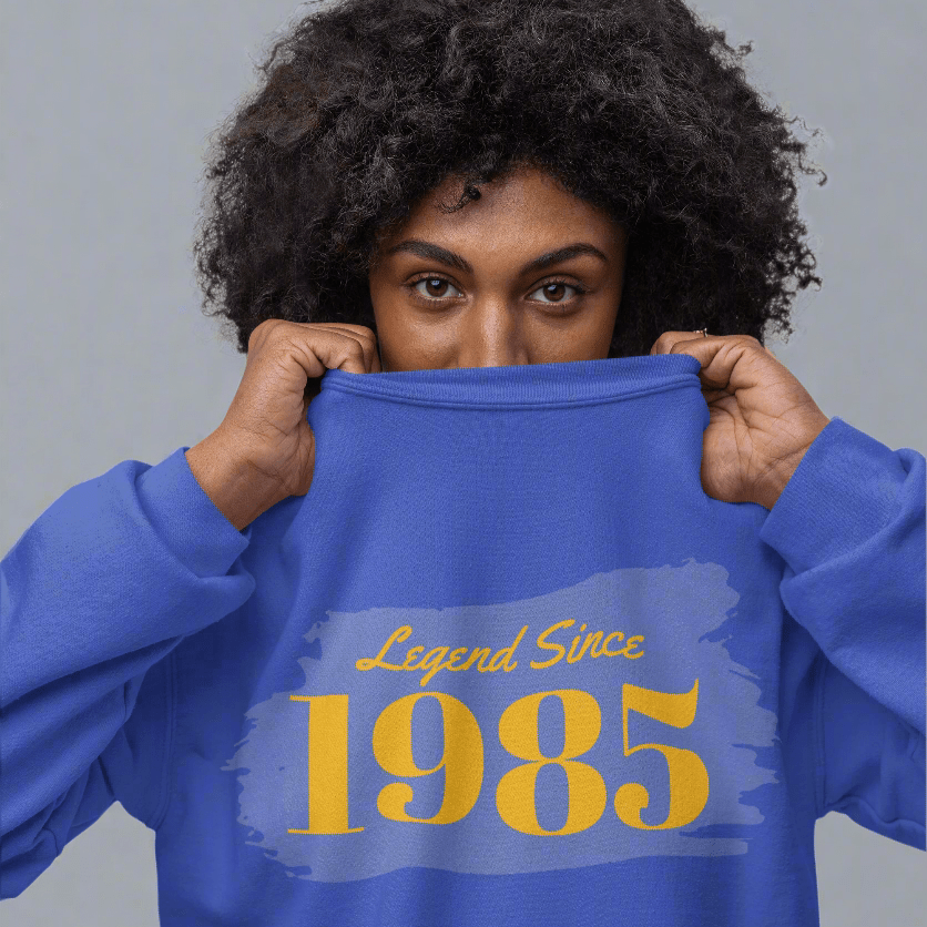 Year of Birth Custom Crewneck Sweatshirt Personalize Customize - Vicky Garden