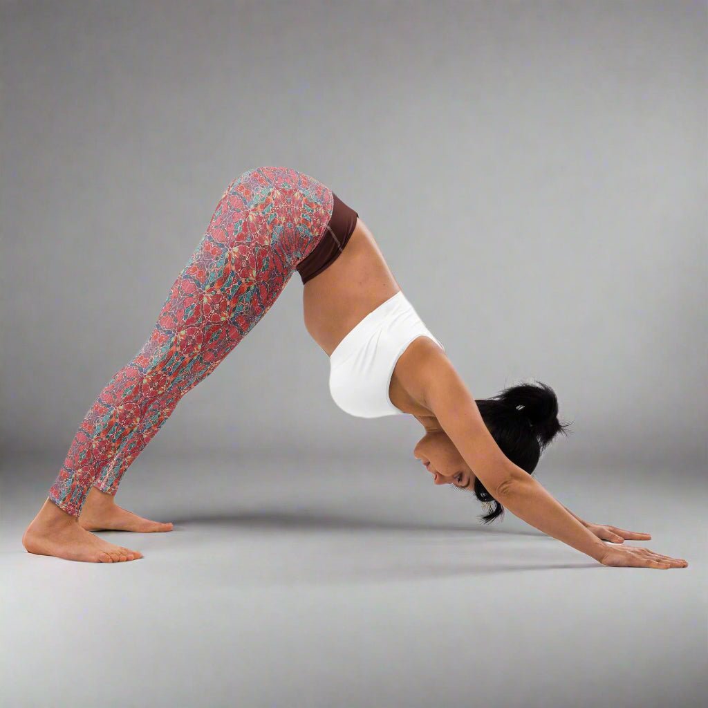 Yoga Leggings - Super Soft and Stretchy Yoga Apparel Floral Pattern - Vicky Garden