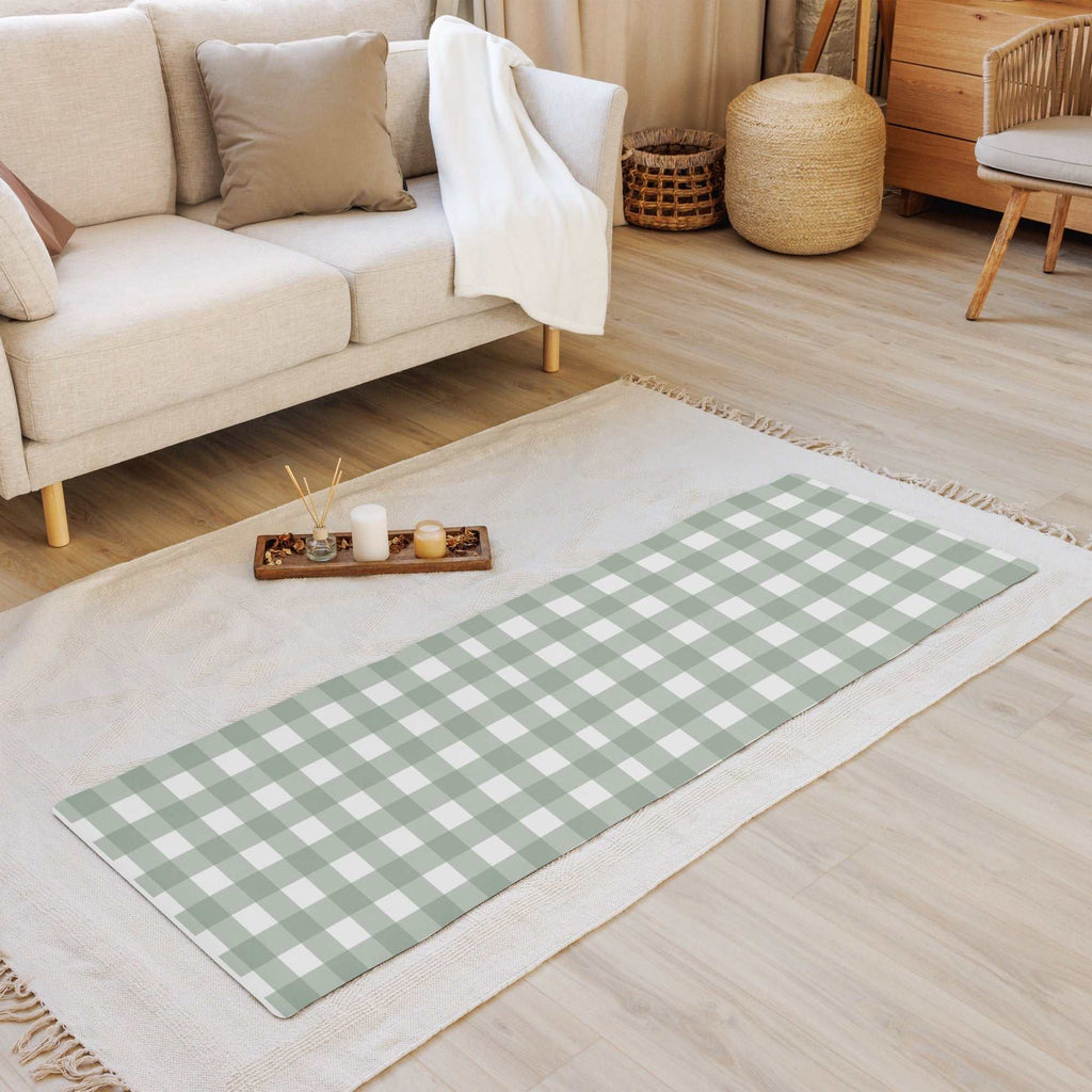 Yoga Mat - Checkered Print Comfortable & Anti - Slip Yoga Mat for All Activities - Vicky Garden